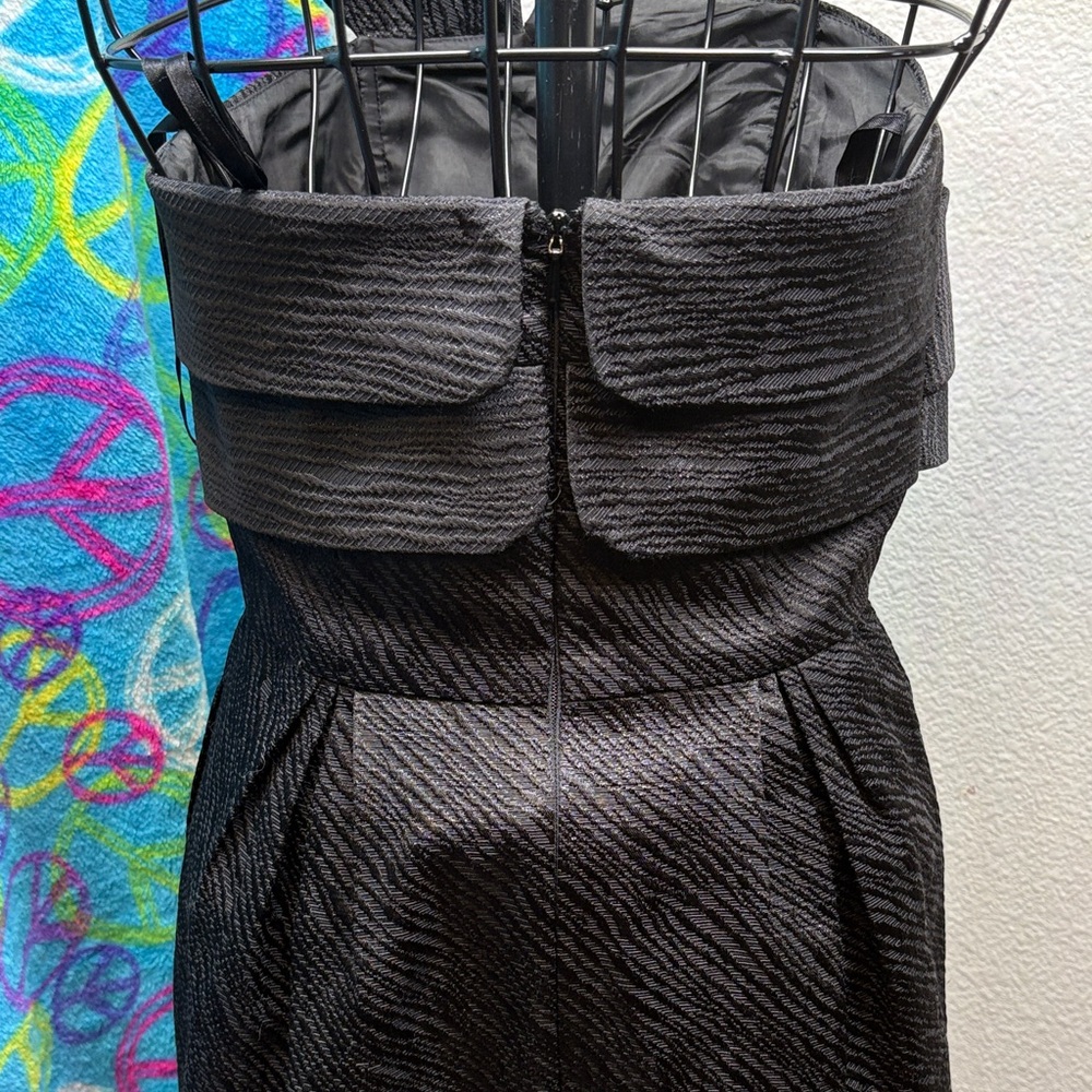 Bcbgeneration Black Strapless Bow Front Textured … - image 6